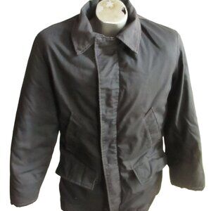 Vintage Men's Work Jacket Medium 1970's Heavy Quilt Lined Big Mac Blue Mechanic